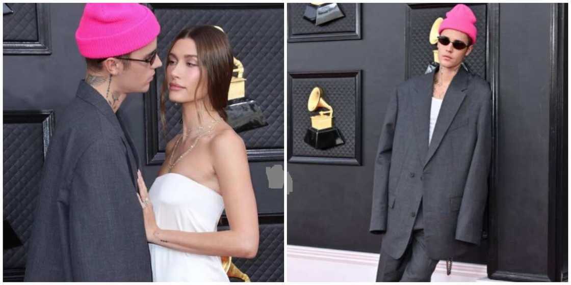 Photos of Justin Beiber and Hailey Beiber at the Grammys. Photos of Justin Beiber and Hailey Beiber at the Grammys.