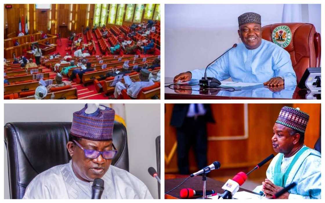 Jerin gwamnoni 7 da ke neman matsuguni a majalisar dattawa ta 10 bayan sun lashe tikitin takara a jam’iyyunsu Jerin gwamnoni 7 da ke neman matsuguni a majalisar dattawa ta 10 bayan sun lashe tikitin takara a jam’iyyunsu