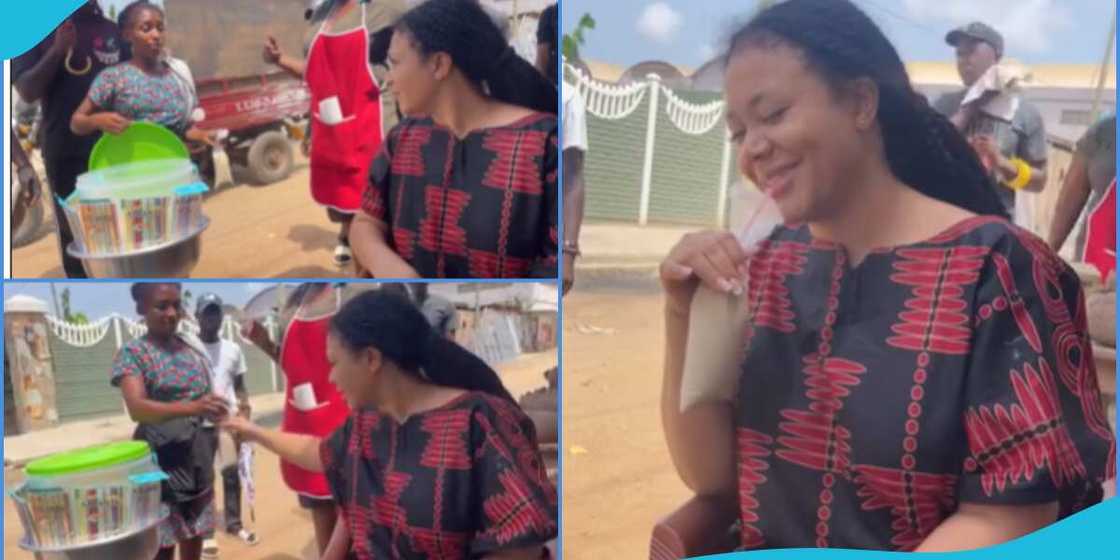 Nadia Buari buys local drink Nadia Buari buys local drink