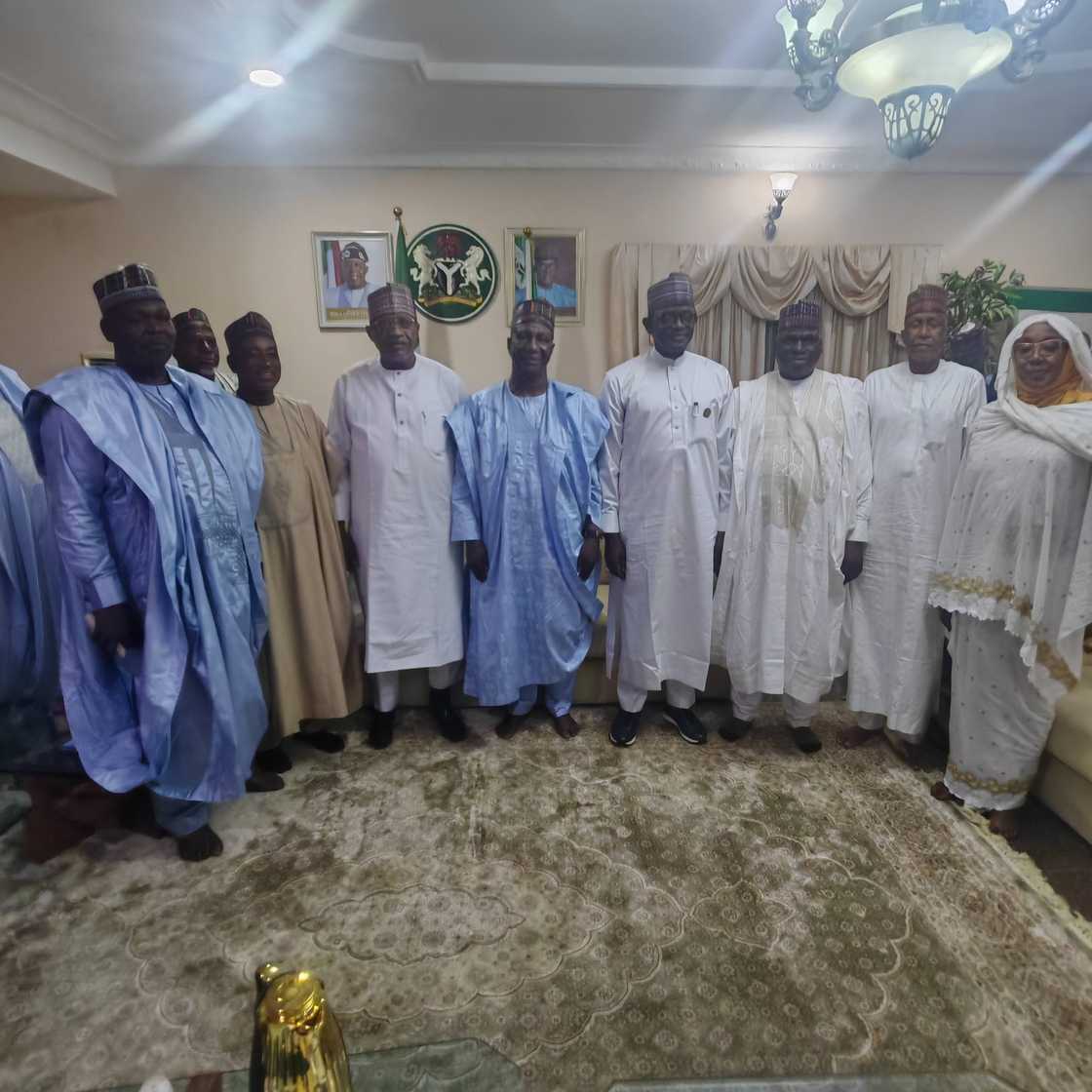 Gwamna Mai Mala Buni da 'yan APC Gwamna Mai Mala Buni da 'yan APC