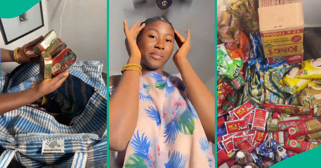 Reactions trail massive provisions lady took to school as broke student Reactions trail massive provisions lady took to school as broke student