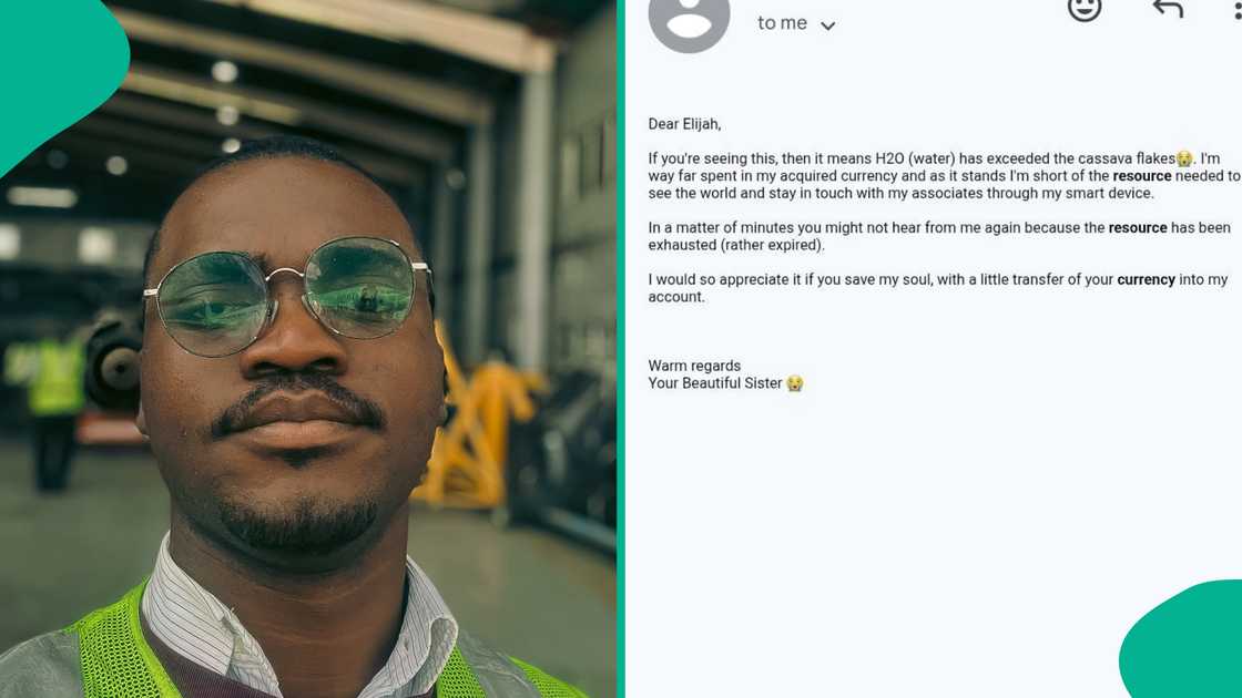 Man posts letter his younger sister wrote to him. Man posts letter his younger sister wrote to him.