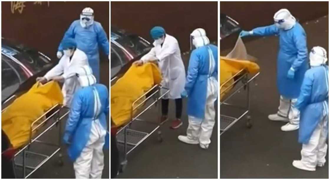 Elderly man mistakenly declared dead moves when touched by mortuary attendants. Elderly man mistakenly declared dead moves when touched by mortuary attendants.