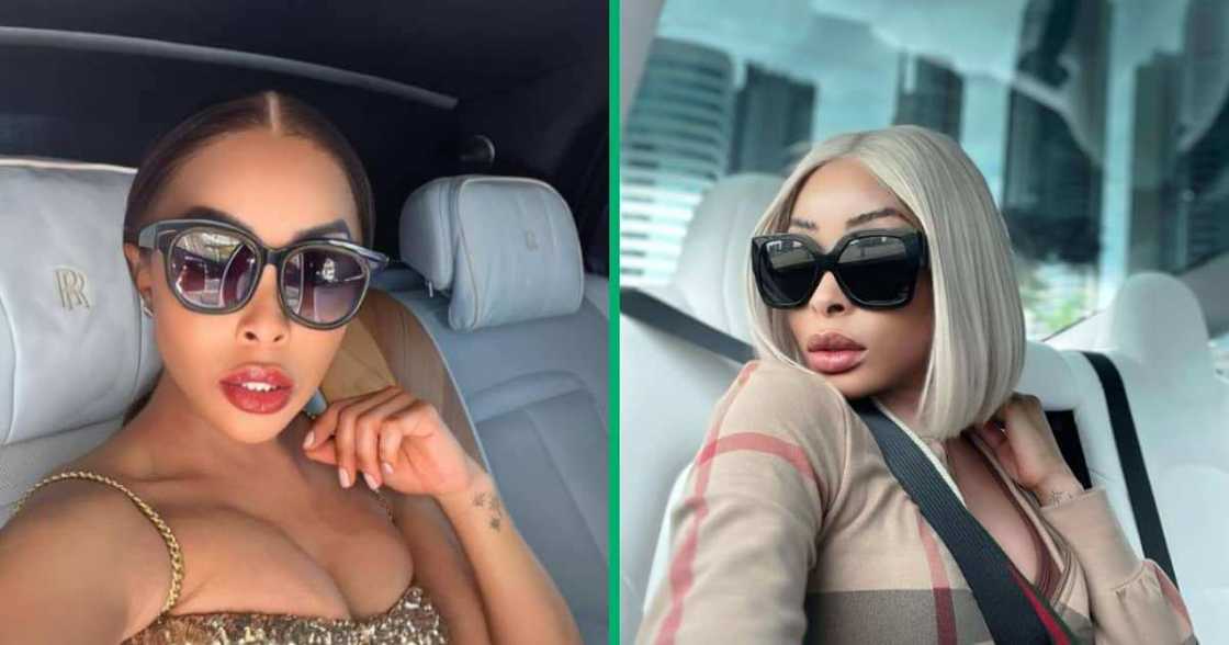 Netizens roasted Khanyi Mbau for bleaching her skin too much