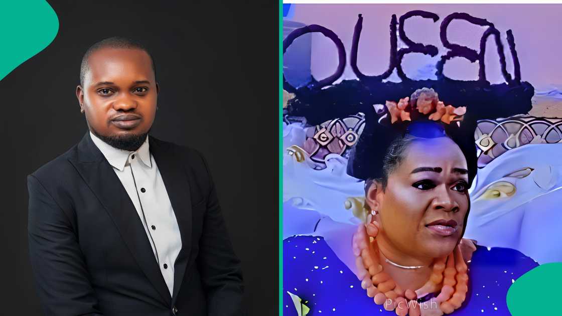 X user Brian Dennis complains about an Asaba actress who won a crown with queen written on it X user Brian Dennis complains about an Asaba actress who won a crown with queen written on it