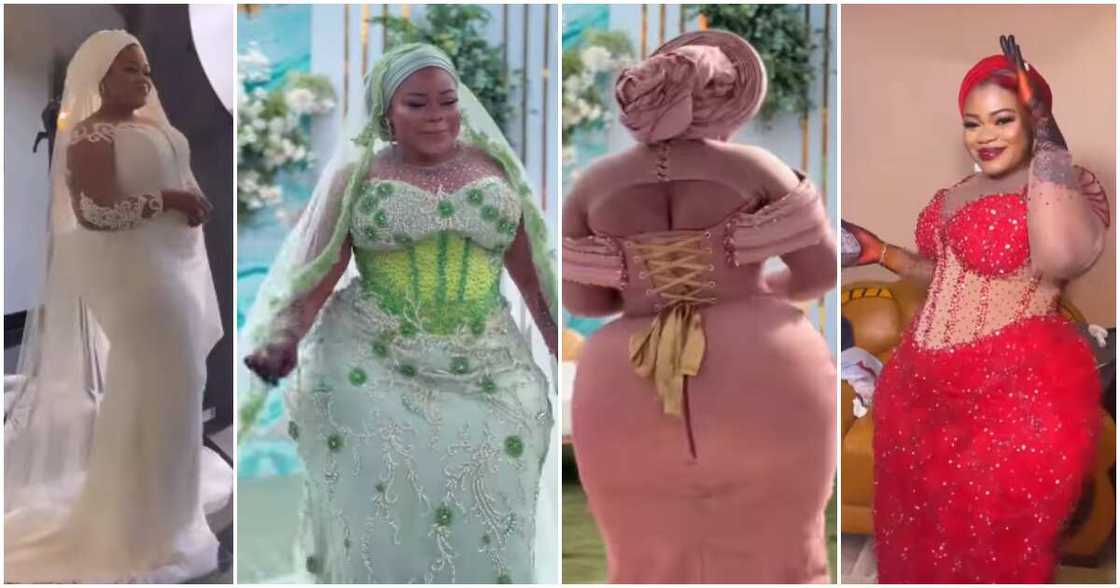 African bride rocks 10 outfits on wedding. African bride rocks 10 outfits on wedding.