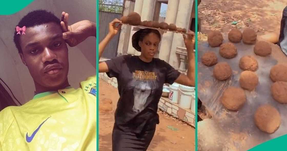 Nigerian man taunts elder sister for playing around with mud Nigerian man taunts elder sister for playing around with mud
