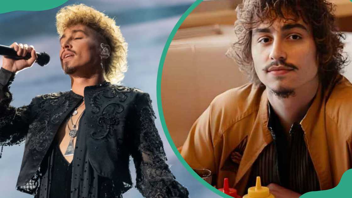 Josh Kiszka singing and posing for a photo