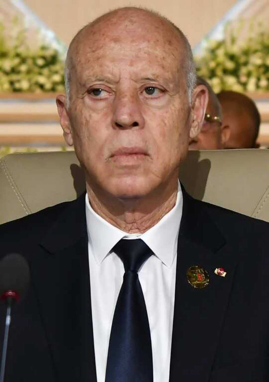 Tunisia's President Kais Saied, pictured on August 27, 2022 at an international conference in Tunis Tunisia's President Kais Saied, pictured on August 27, 2022 at an international conference in Tunis
