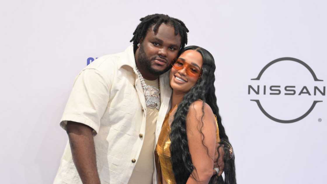 My'Eisha Grizzley and Tee Grizzley in Los Angeles, California. My'Eisha Grizzley and Tee Grizzley in Los Angeles, California.