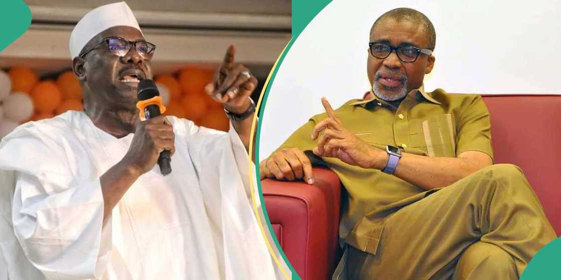 Ndume and Abaribe reacting to suspended Senator Ningi's claim on 2024 budget