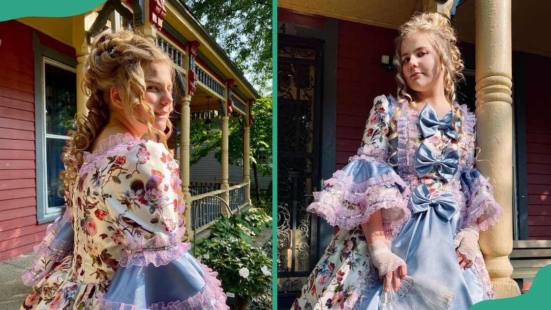 Golden locks with trailing ringlets Golden locks with trailing ringlets