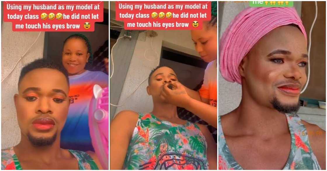 Nigerian lady, makeup, face, husband Nigerian lady, makeup, face, husband