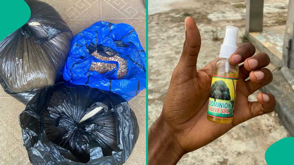Mother arrives 500-level student's school with foodstuffs, anointing oil for him.