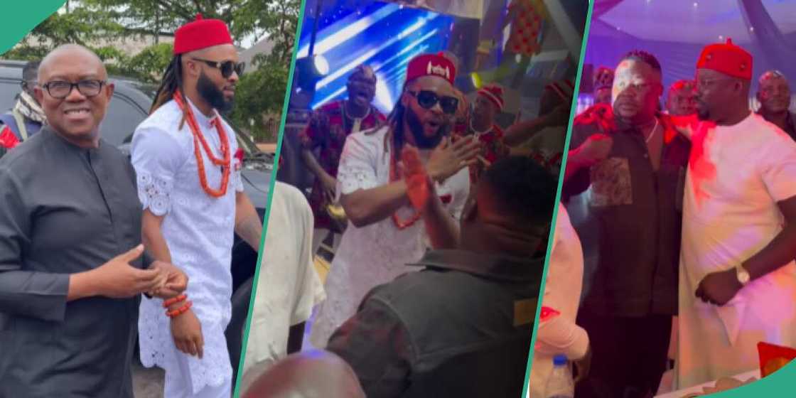 Video of Peter Obi, Cubana CP, Obi Cubana at the Flavour's dad burial ceremony Video of Peter Obi, Cubana CP, Obi Cubana at the Flavour's dad burial ceremony
