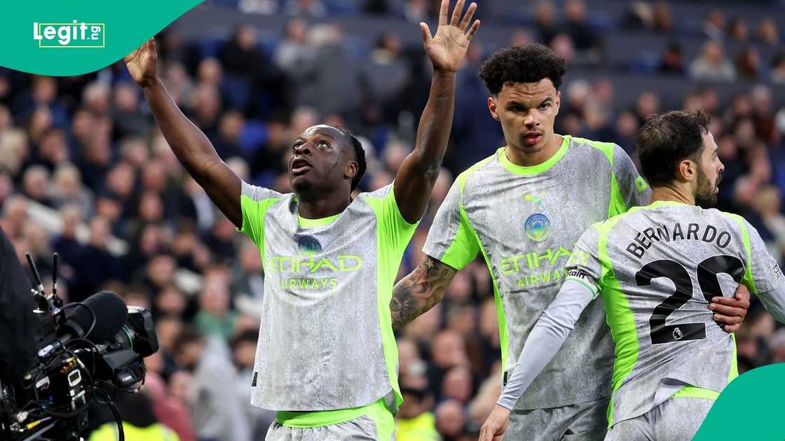 Jeremy Doku, Manchester City, Everton, Premier League, Football, Europe. Jeremy Doku, Manchester City, Everton, Premier League, Football, Europe.