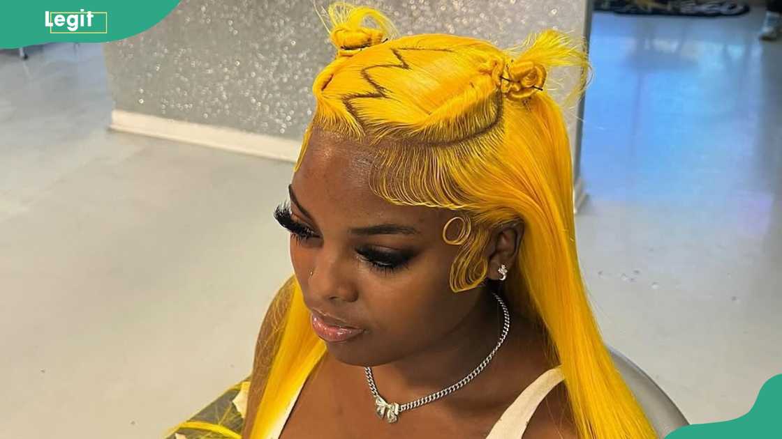 Zigzag space buns Zigzag space buns