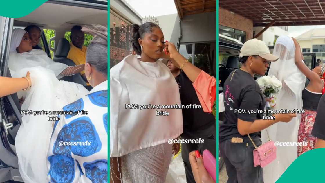 Bride's makeup cleaned, dress covered and earrings removed on wedding day, name of her church emerges Bride's makeup cleaned, dress covered and earrings removed on wedding day, name of her church emerges