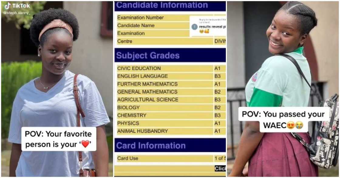 Extra year, WAEC exam, fine result, girl passes her WAEC exams