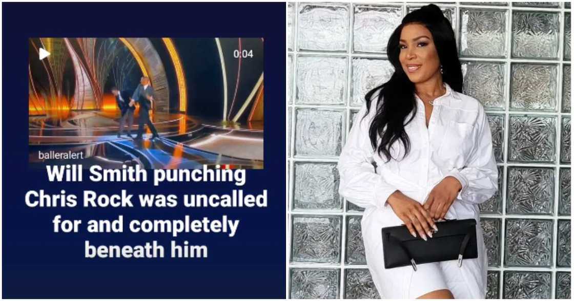 Will Smith slaps Chris Rock, Linda Ikeji reacts Will Smith slaps Chris Rock, Linda Ikeji reacts
