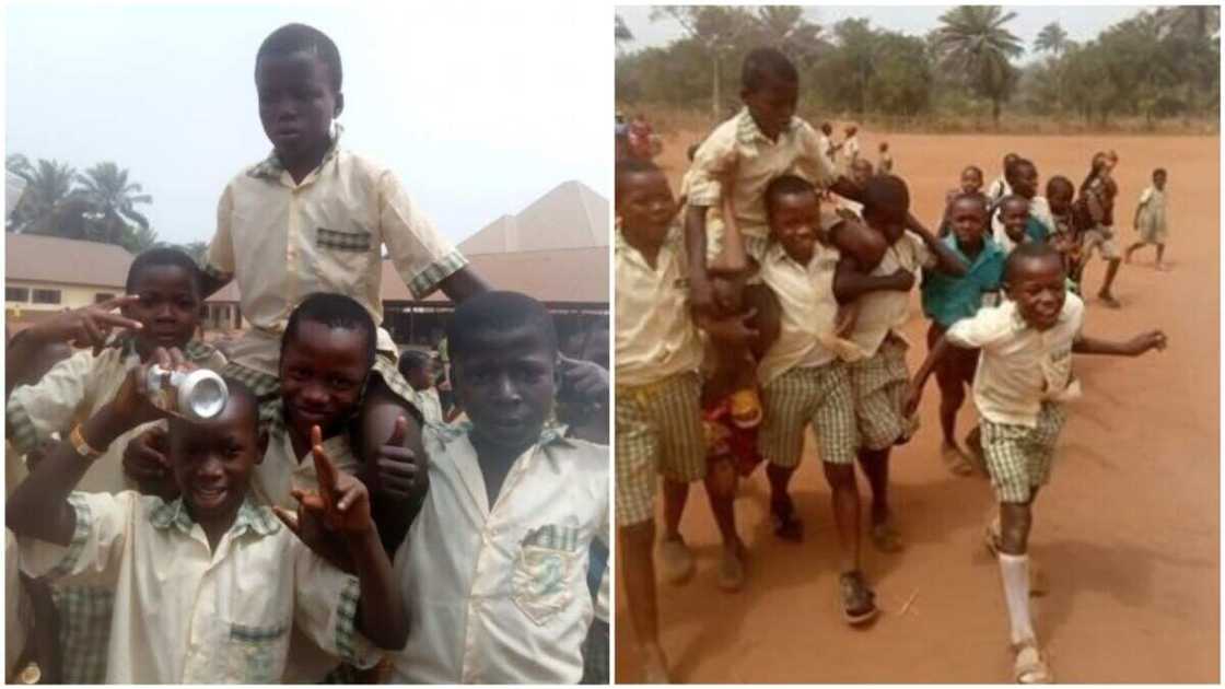 Hotuna: Daliban makarantar firamare sun je har gida sun ciccibo dan ajinsu da baya son zuwa makaranta Hotuna: Daliban makarantar firamare sun je har gida sun ciccibo dan ajinsu da baya son zuwa makaranta