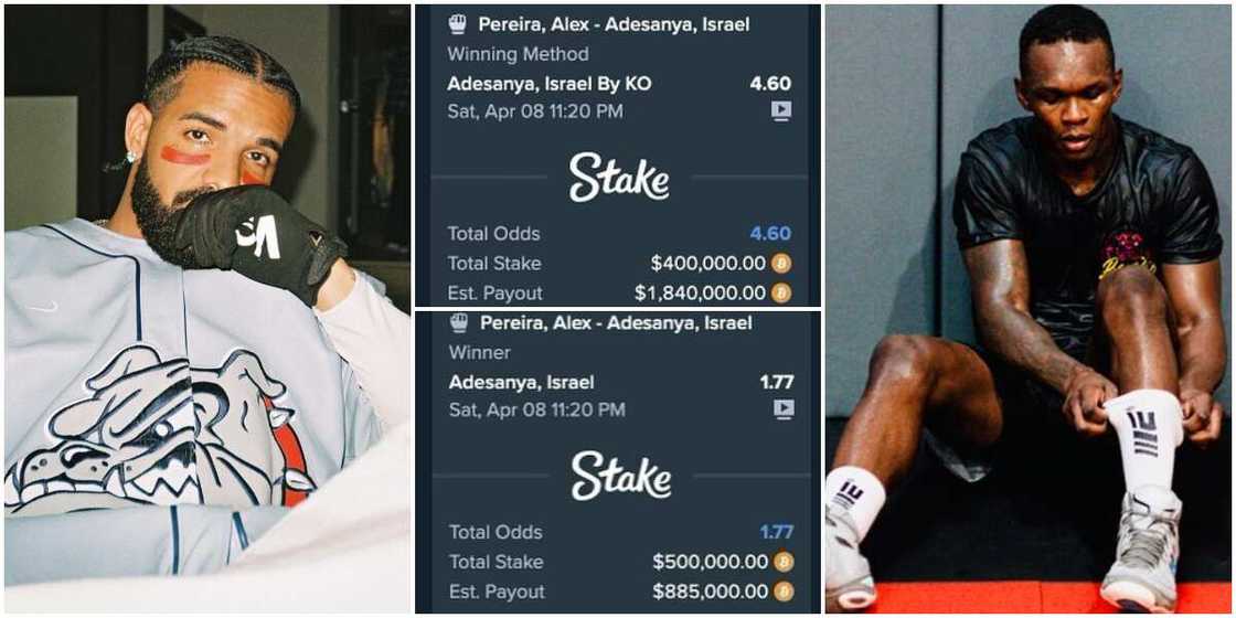 Drake and Isreal Adesanya Drake and Isreal Adesanya