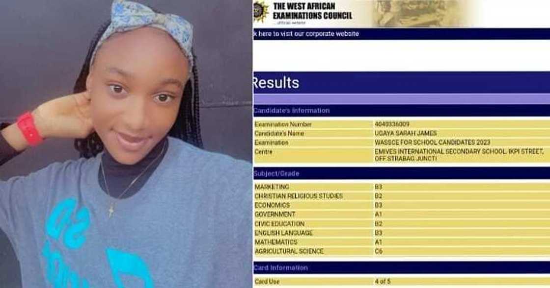 Proud mother celebrates daughter's WAEC result Proud mother celebrates daughter's WAEC result