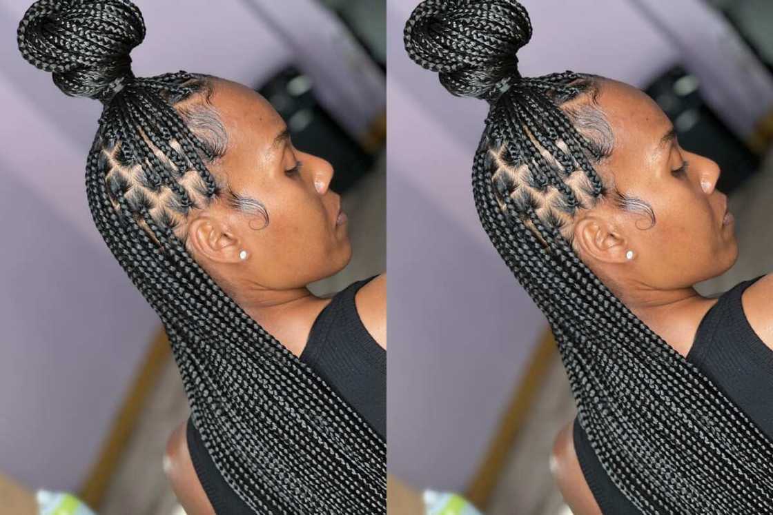 pictures of knotless braids hairstyles