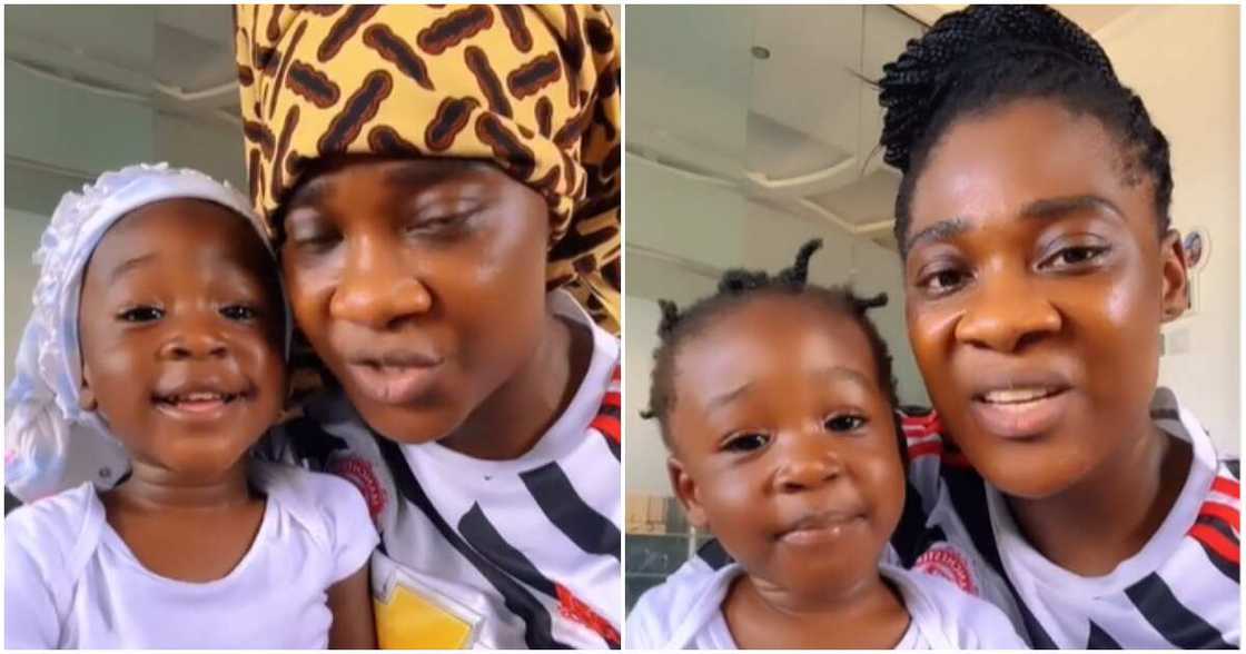 Mercy Johnson and last born seen in cute video. Mercy Johnson and last born seen in cute video.
