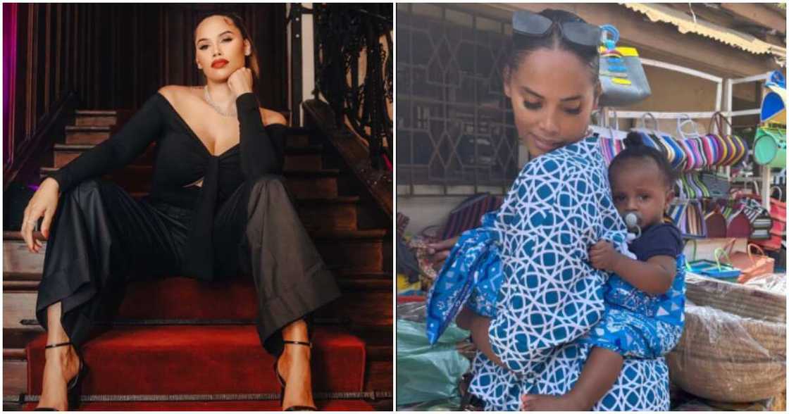 Wizkid's manager Jada and their son Wizkid's manager Jada and their son