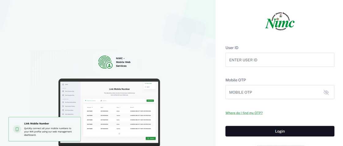 NIMC online portal NIMC online portal