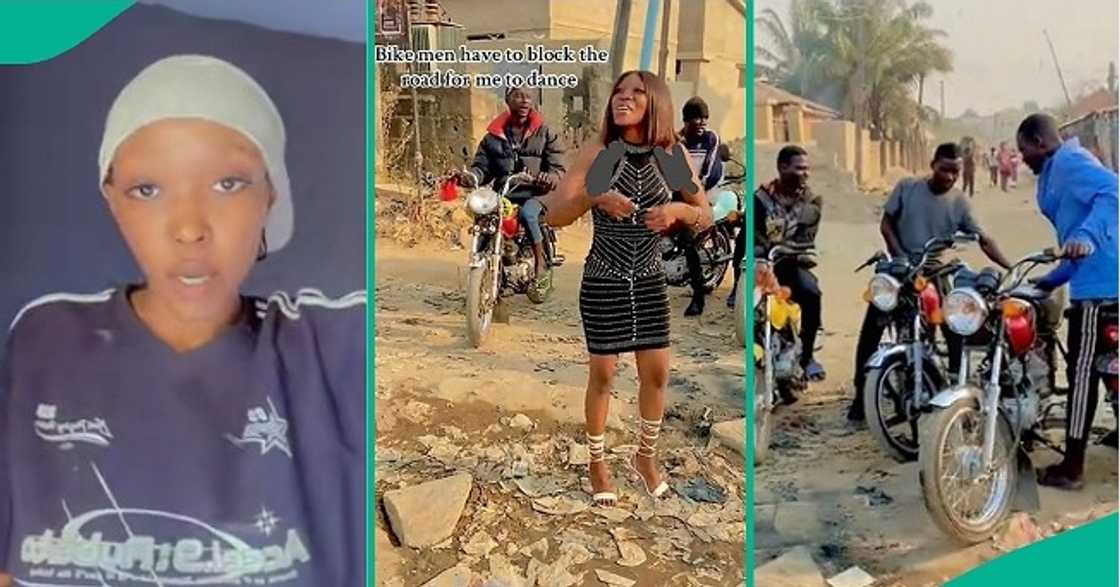 Okada riders force lady to dance on main road