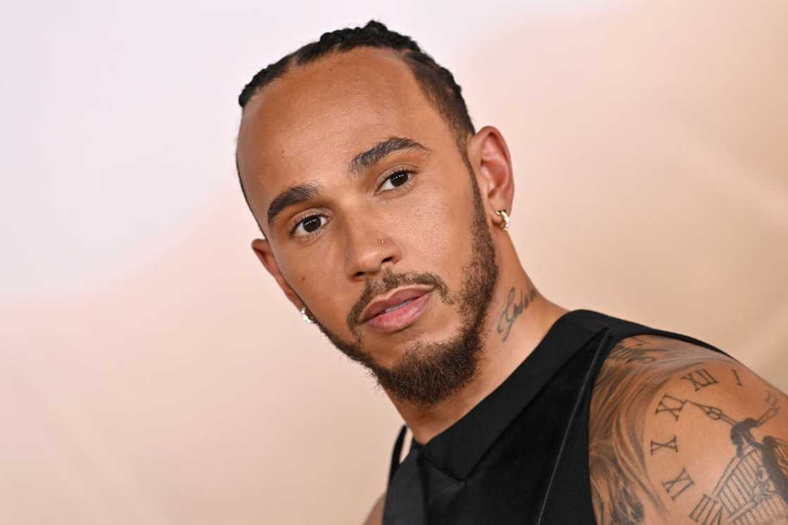 Lewis Hamilton attends an event in Los Angeles