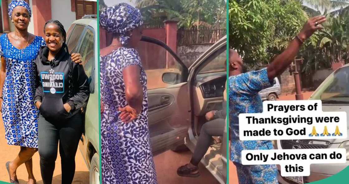 Young lady visits her village in Anambra to flaunt her new car Young lady visits her village in Anambra to flaunt her new car