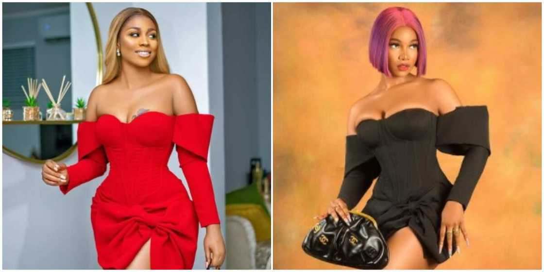 Photos of actress Lilian Afegbai and BBNaija Tacha Photos of actress Lilian Afegbai and BBNaija Tacha