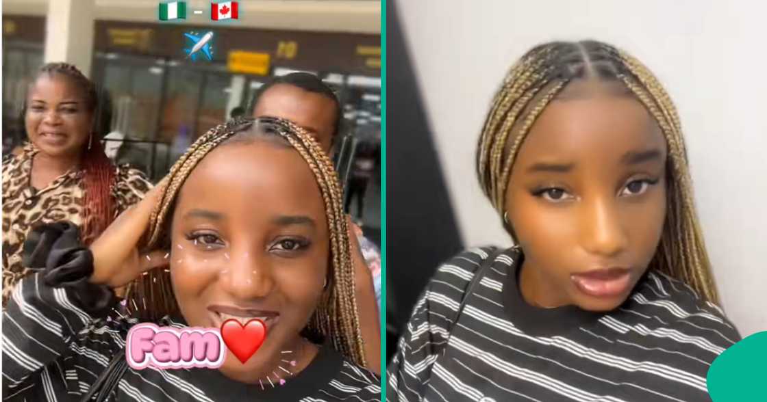 Lady posts her relocation journey to Canada. Lady posts her relocation journey to Canada.