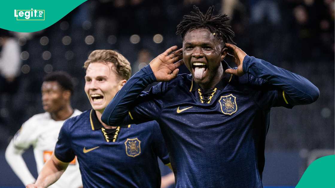 Zadok Yohanna of AIK celebrates after scoring 2-0 during a Swedish Cup. Photo by Michael Campanella Zadok Yohanna of AIK celebrates after scoring 2-0 during a Swedish Cup. Photo by Michael Campanella