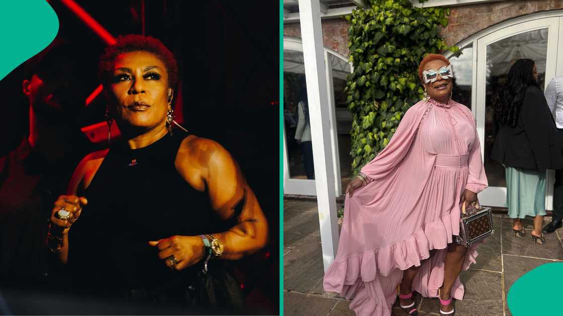 Bose Ogulu DJ's at her own party. Bose Ogulu DJ's at her own party.