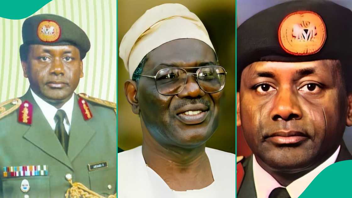 Nigeria's last successful military coup, following the annulled June 12 presidential election won by Moshood Abiola