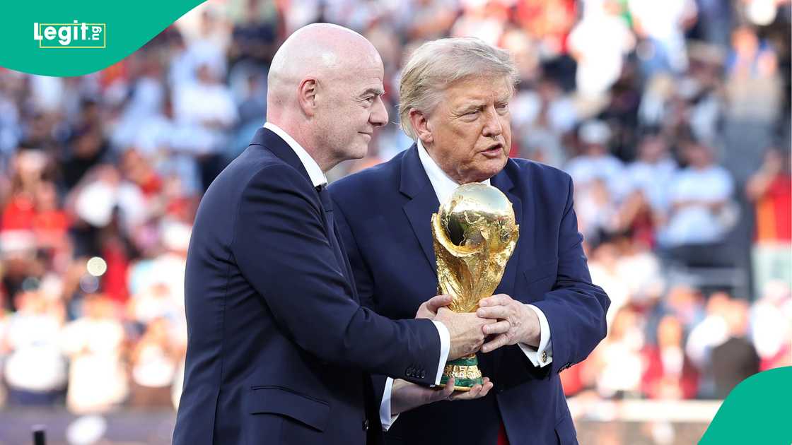 Gianni Infantino, Donald Trump, FIFA World Cup, New Jersey, USA. Gianni Infantino, Donald Trump, FIFA World Cup, New Jersey, USA.