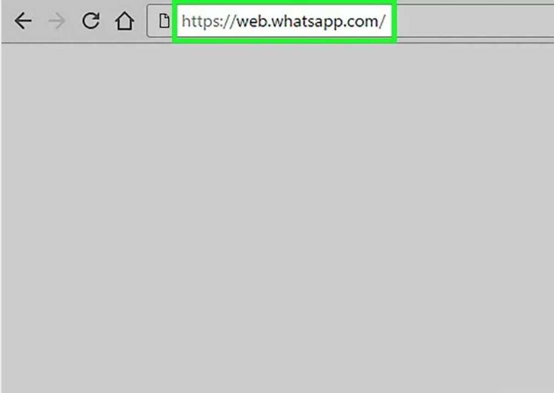 Open the WhatsApp web page Open the WhatsApp web page