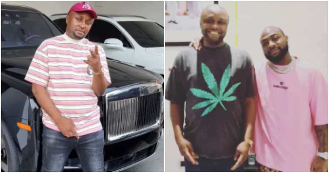 Davido and loyal crew member Isreal DMW Davido and loyal crew member Isreal DMW