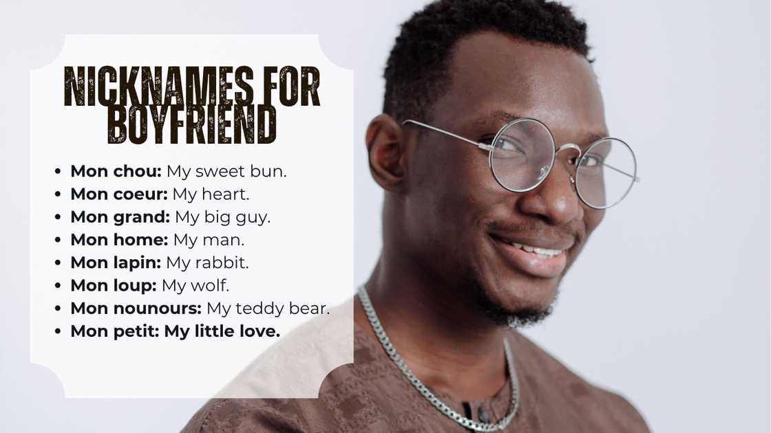 French nicknames for your man French nicknames for your man