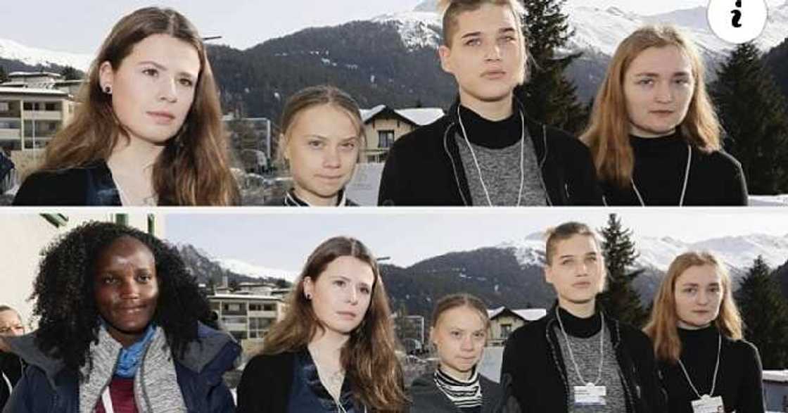 Ugandan climate activist edited out of photo with whites Ugandan climate activist edited out of photo with whites