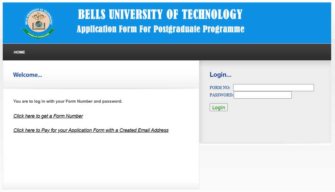 Bells University postgraduate application portal Bells University postgraduate application portal
