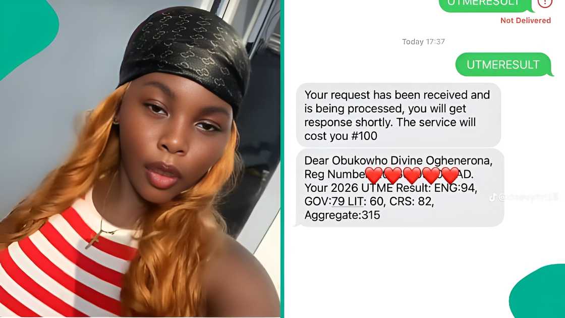 Lady reacts as she posts impressive JAMB 2026 score Lady reacts as she posts impressive JAMB 2026 score