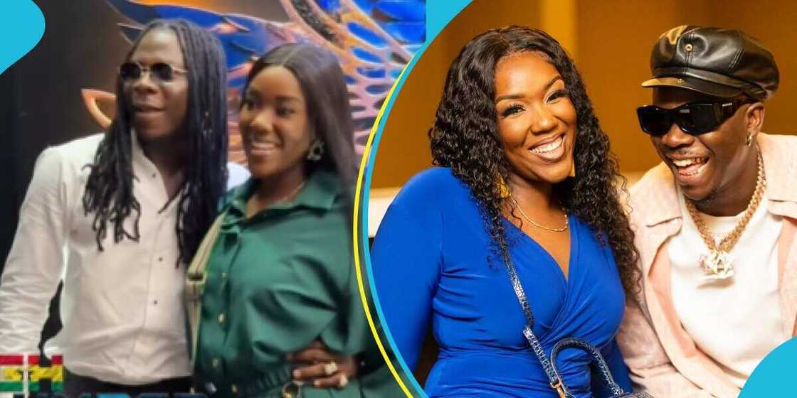 Stonebwoy grabs Dr Louisa's waist on the red carpet, warns peeps to stay away Stonebwoy grabs Dr Louisa's waist on the red carpet, warns peeps to stay away