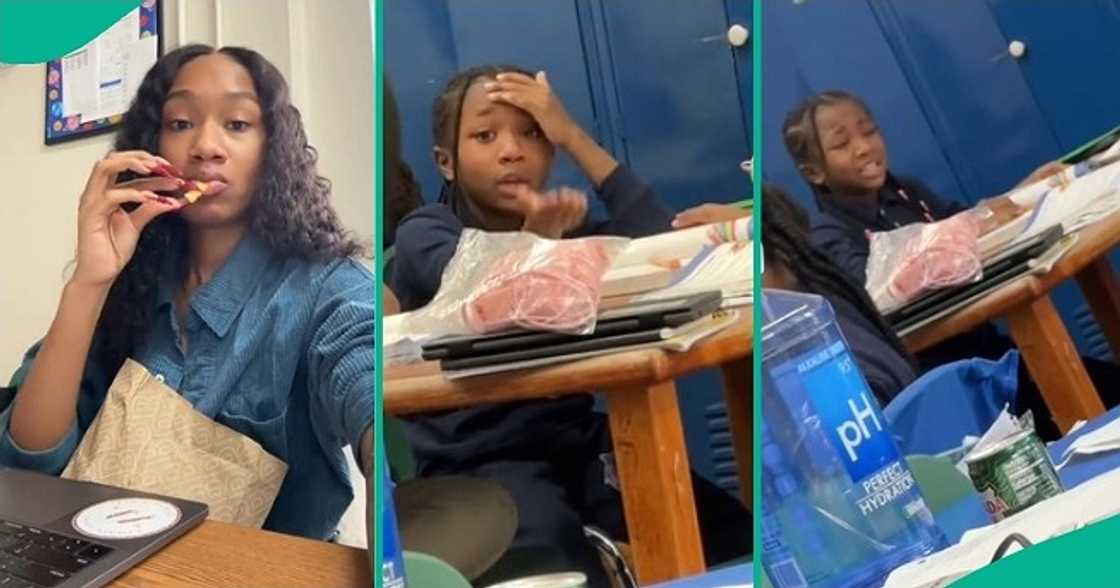 Smart mum sits with daughter in class after hearing bad reports