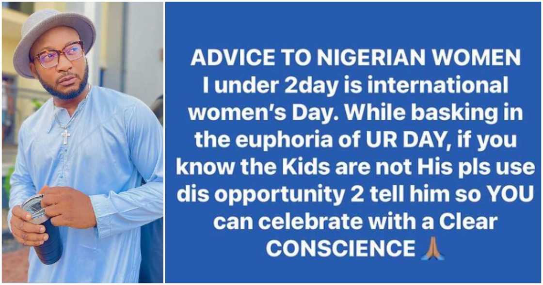 Actor Dave Ogbeni, International Women's Day advice. Actor Dave Ogbeni, International Women's Day advice.