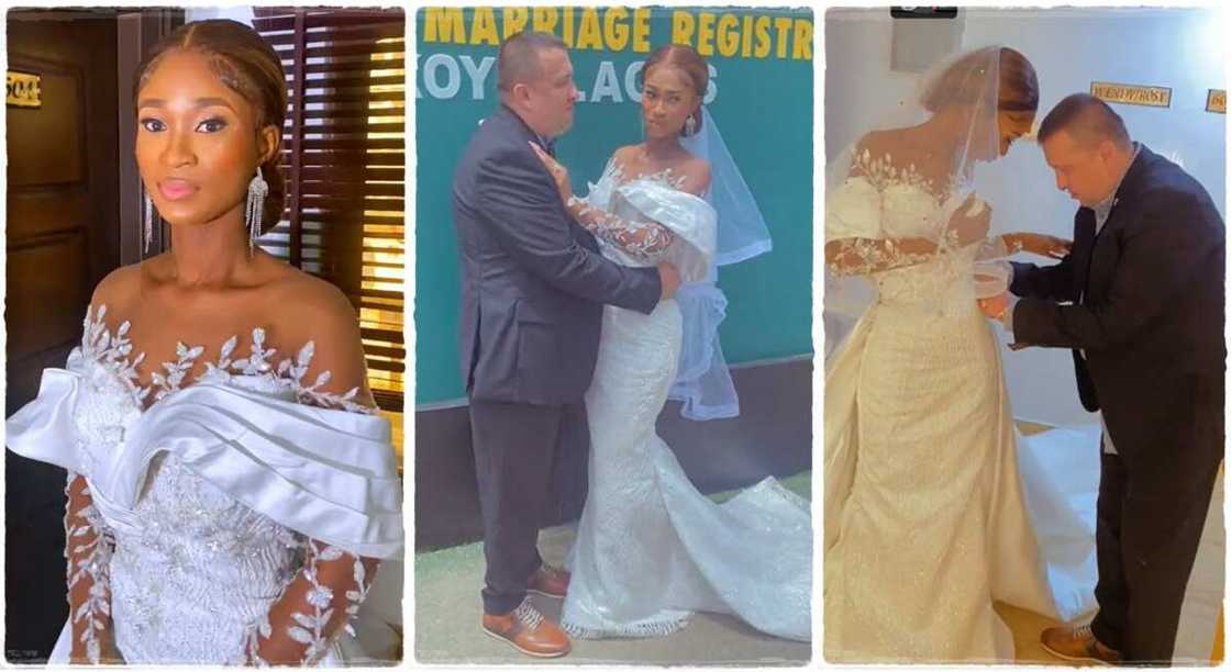 Photos of a Nigerian lady and her white husband. Photos of a Nigerian lady and her white husband.